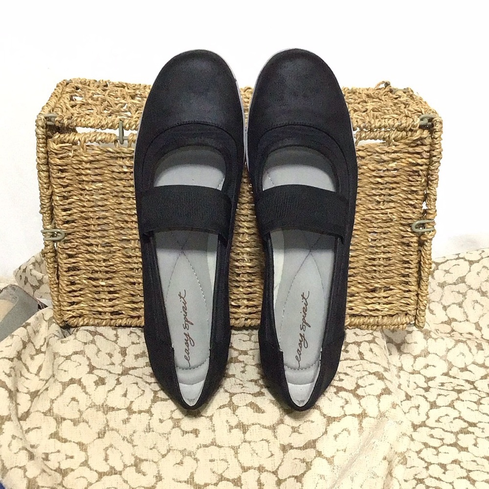 Easy Spirit Black Karalisa Slip On Mary Jane’s  Sz 11N Mint!